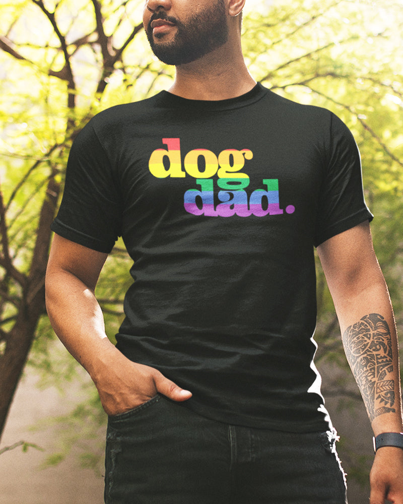 Rainbow Dog Dad Tee - Pawz