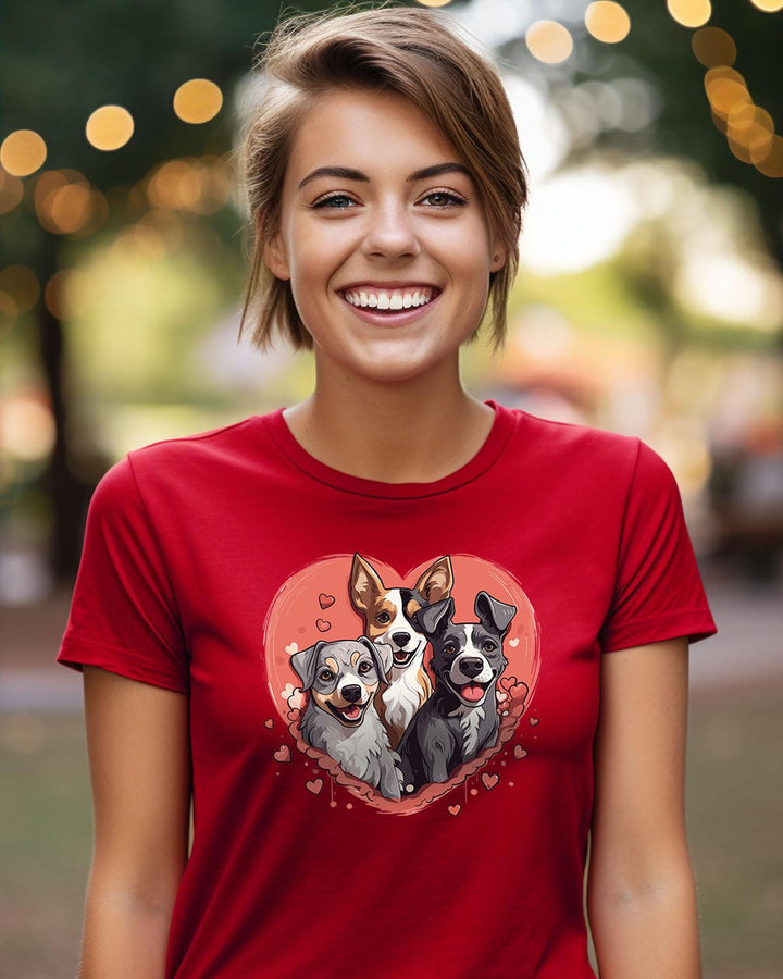 My Valentine Is All The Dogs v1 Tee - Pawz
