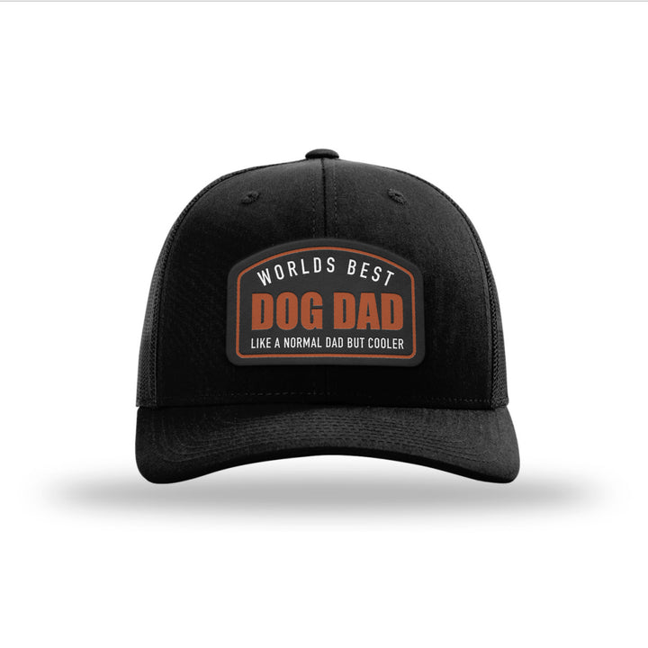 Worlds Best Dog Dad Black Patch Hats