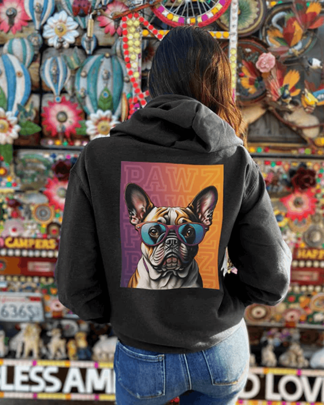 Frenchie With Glasses Hoodie - Pawz