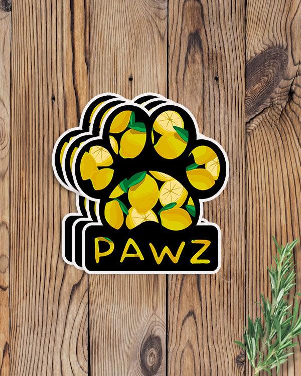 Pawz Lemon Print Vinyl Sticker - Pawz