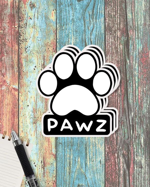 Pawz White Logo Vinyl Sticker - Pawz